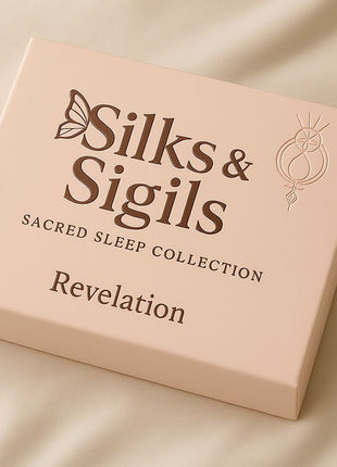 Skin Healing Pillowcase in organic premium 2 momme mulberry silk embroided with sigil