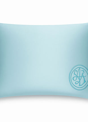 "I allow myself to exist as I am " *** Lagoon Blue Organic mulberry silk pillowcase with embossed magic sigil