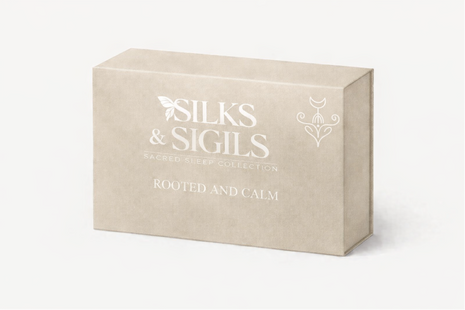 ROOTED & CALM silk pillowcase with sigil