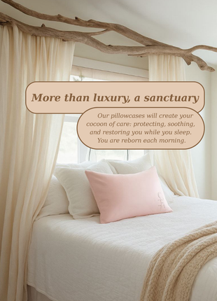 "I allow myself to exist as I am " *** Lagoon Blue Organic mulberry silk pillowcase with embossed magic sigil