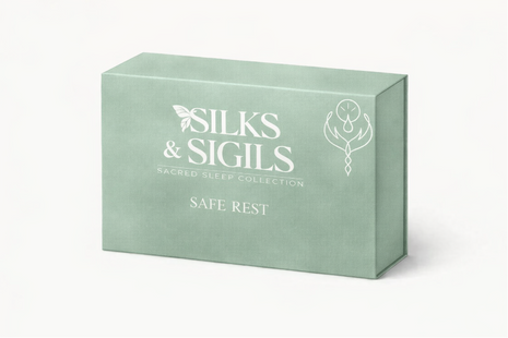 SAFE REST silk pillowcase with sigil