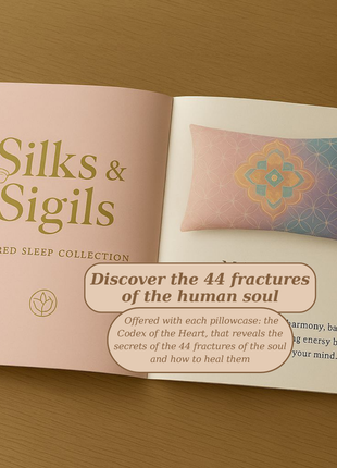 "I allow myself to exist as I am " *** Lagoon Blue Organic mulberry silk pillowcase with embossed magic sigil