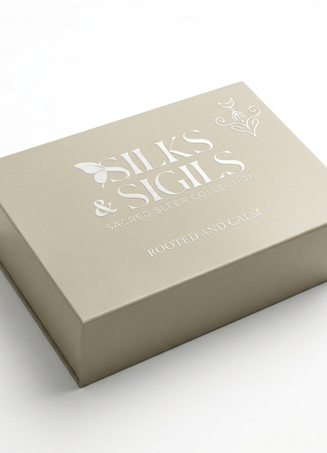 ROOTED & CALM silk pillowcase with sigil