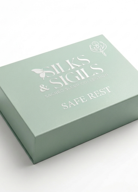 "IN GOOD HANDS" silk pillowcase with sigil