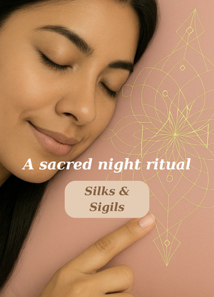 "I allow myself to exist as I am " *** Lagoon Blue Organic mulberry silk pillowcase with embossed magic sigil