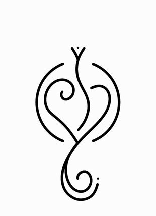 "Peace and Safety" (dark blue) silk pillowcase with magic sigil