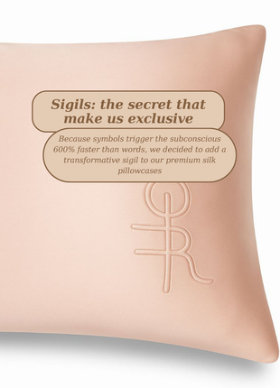 "I allow myself to exist as I am " *** Lagoon Blue Organic mulberry silk pillowcase with embossed magic sigil